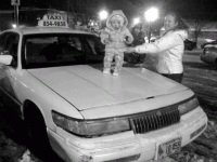 Taxi. An older picture taken in Hannaford (Back Cove) parking lot on the way home one winter afternoon.